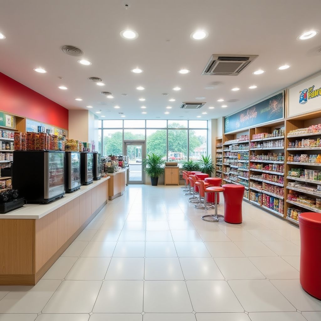 Interior de una tienda Full de YPF